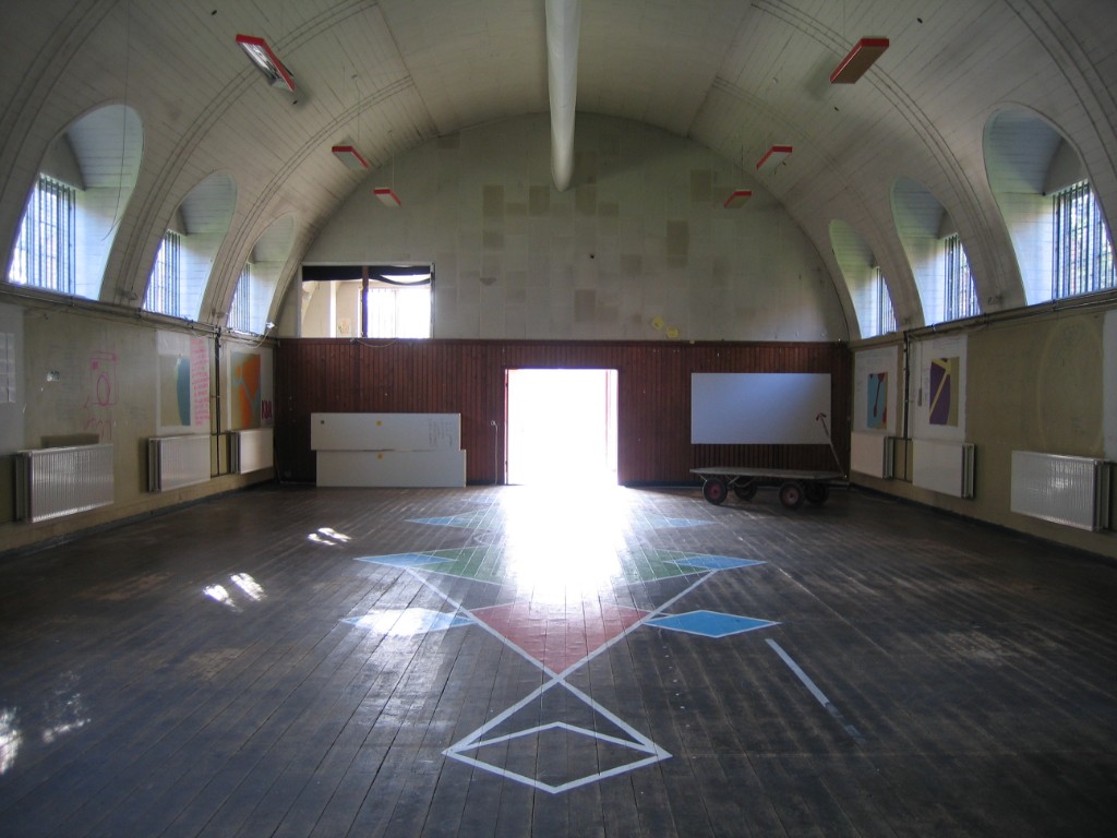 Fægtehallen set mod indgangsporten, før ombygning, 2007