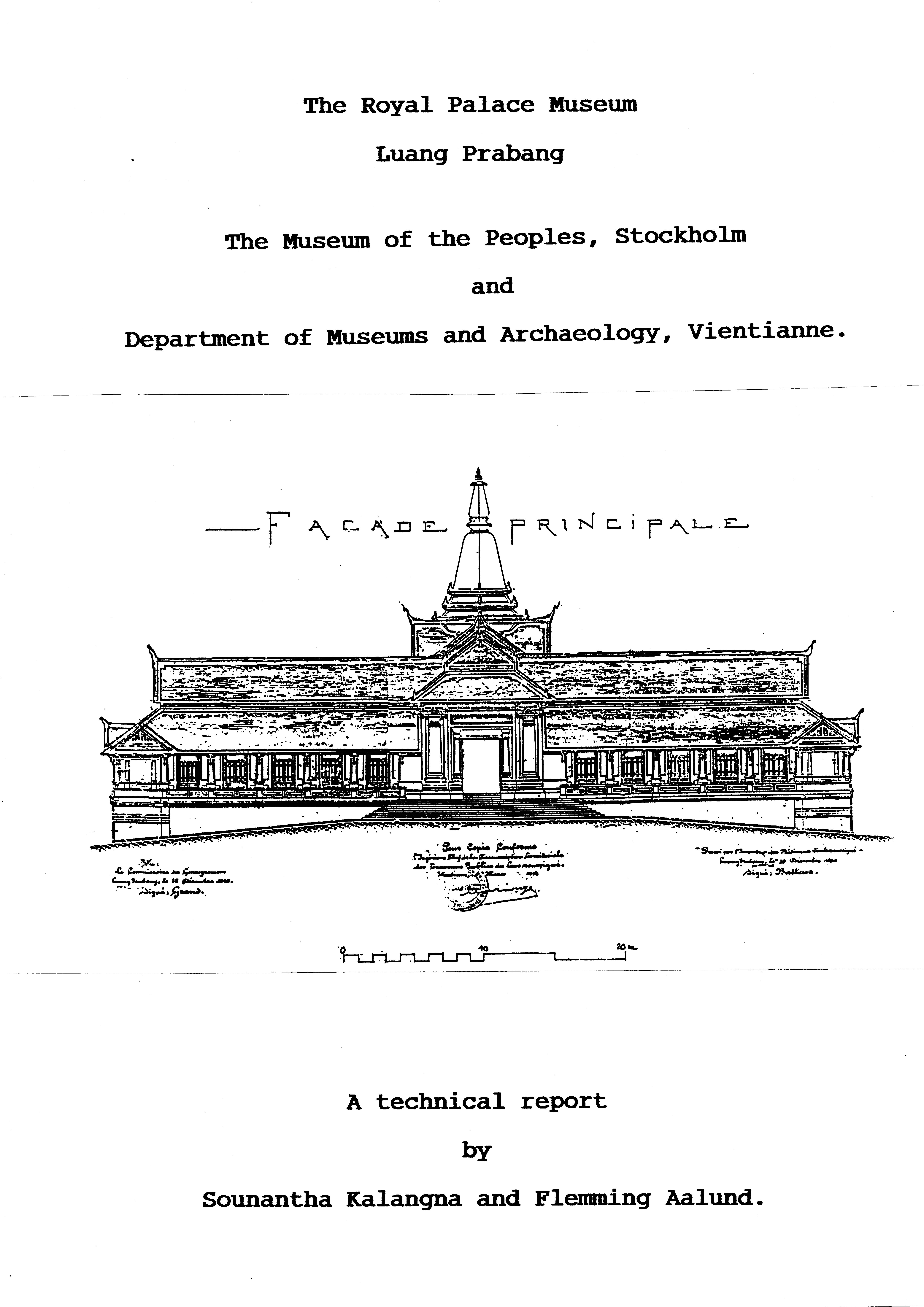 Royal Palace Museum, Luang Prabang — technical progress report no. 01, 1992 (main facade)