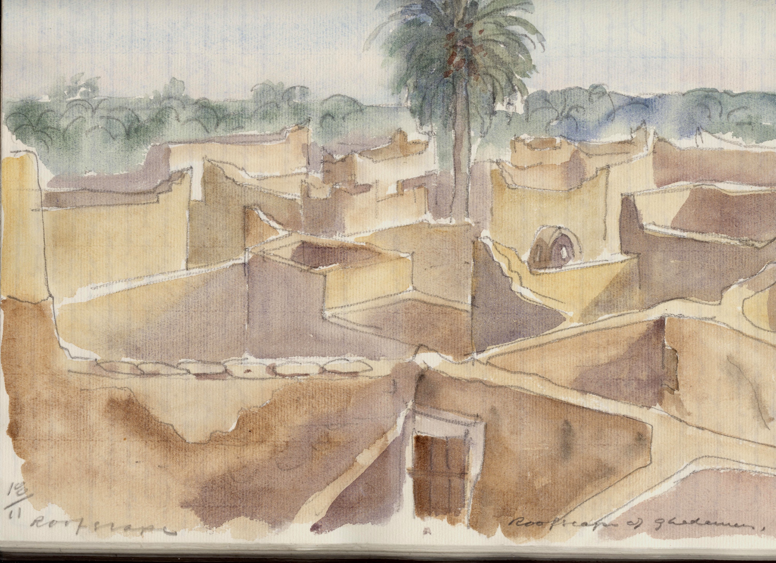 The roofscape of Ghadames — Ghadames, Libya — 1987–1988
