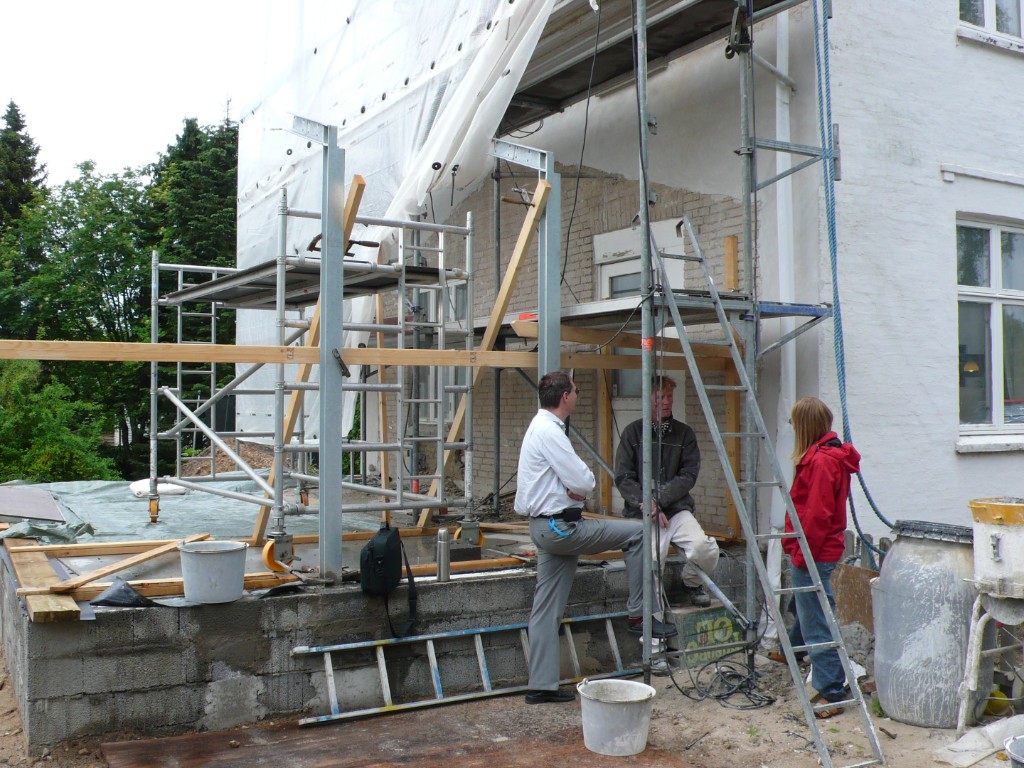 Gammel Amtsvej 7, fundament og stålkonstruktion